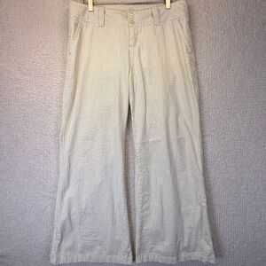 Abercrombie & Fitch Women's Striped Seersucker Wide Leg Pants Size 12